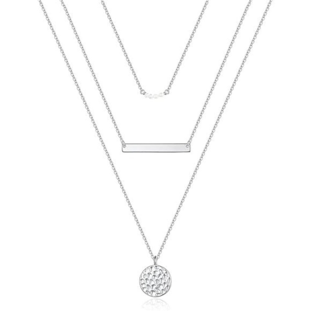 Dainty Layered Choker Necklace, Handmade 14K Gold Plated Y Pendant